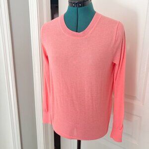 J. Crew NWT Lightweight Bubble Gum Pink Crew Neck Long Sleeve Cotton Sweater